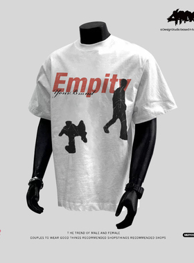 造物GOODGOD 2025夏季新款行走的人小众设计男女印花宽松短袖T恤