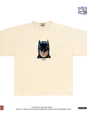 行走的暗黑酷盖~美式小众怀旧系列短袖T恤男女宽松oversize棉上衣