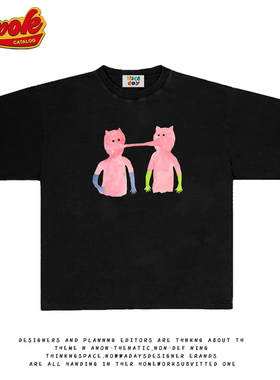 造物GOODGOD 2025夏季新款长嘴的怪物小众设计感印花宽松短袖T恤