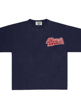 造物GOODGOD 春夏新款红色字母小众潮印花圆领短袖t恤高级感半袖