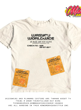 造物GOODGOD 2025夏季新款制造艺术小众设计感印花宽松短袖T恤