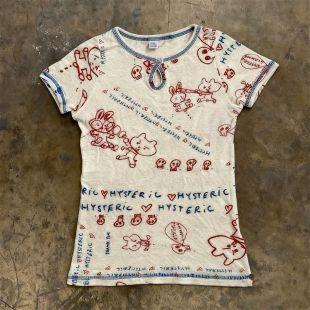 y2k hoodie~美式小众复古卡通印花短袖T恤辣妹女白色原宿风上衣潮