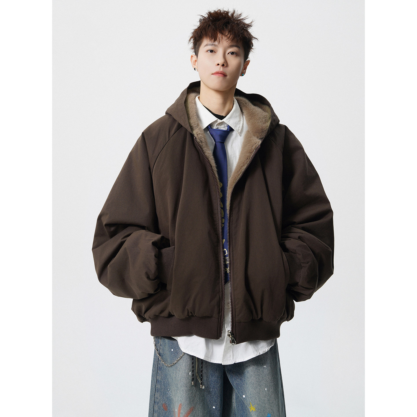 冬季双面穿棉服外套棉衣618-MF574特批90，男装棉衣，星座618