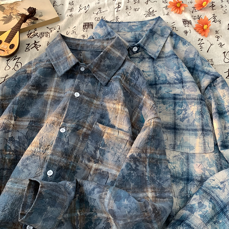 春秋季新款格子衬衫外套618-CS444-P50控78，男装衬衫，星座618