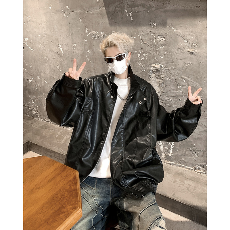 加棉加厚皮衣外套夹克618-JK150-P100控128棉衣款P120控158,男装夹克,星座618