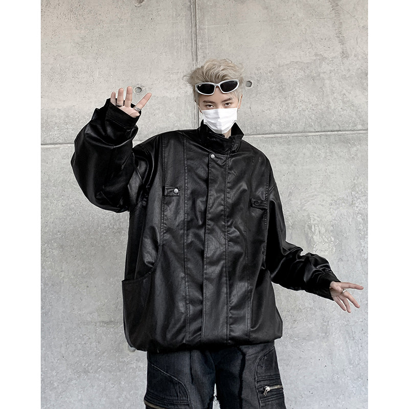 2025春款高品质小众设计感皮衣机车服外套618-JK150-P110控128,男装皮衣,星座618