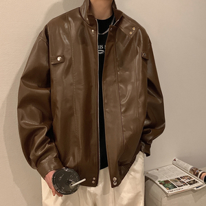 高品质小众设计感皮衣男士机车服外套618-JK150-P110控128图片