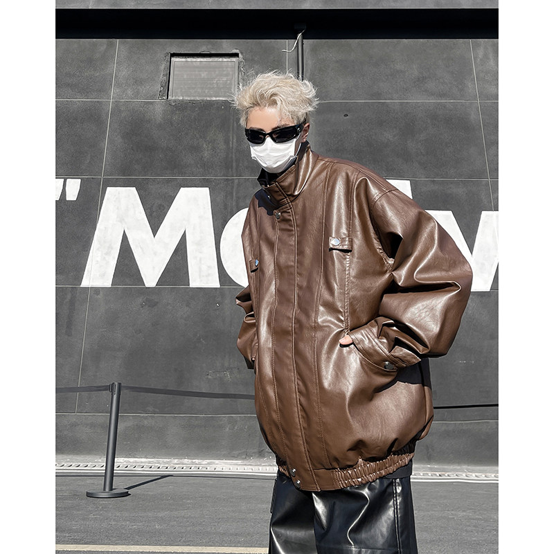 2025春款高品质小众设计感皮衣机车服外套618-JK150-P110控128,男装皮衣,星座618