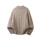 白底现货麻花拉链衫开衫毛衣外套618-MM787-P70控118，男装针织衫/毛衣，星座618