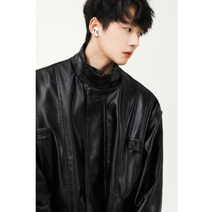 高品质小众设计感皮衣男士机车服外套618-JK150-P110控128图片