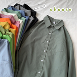 12色7码春装男女长袖衬衫韩版宽松衬衣制服618-CS89-P30控48，男装衬衫，星座618