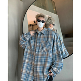 抖音品质全棉2024新款春季衬衫外套223-7-CS229-P45控78，男装衬衫，星座618