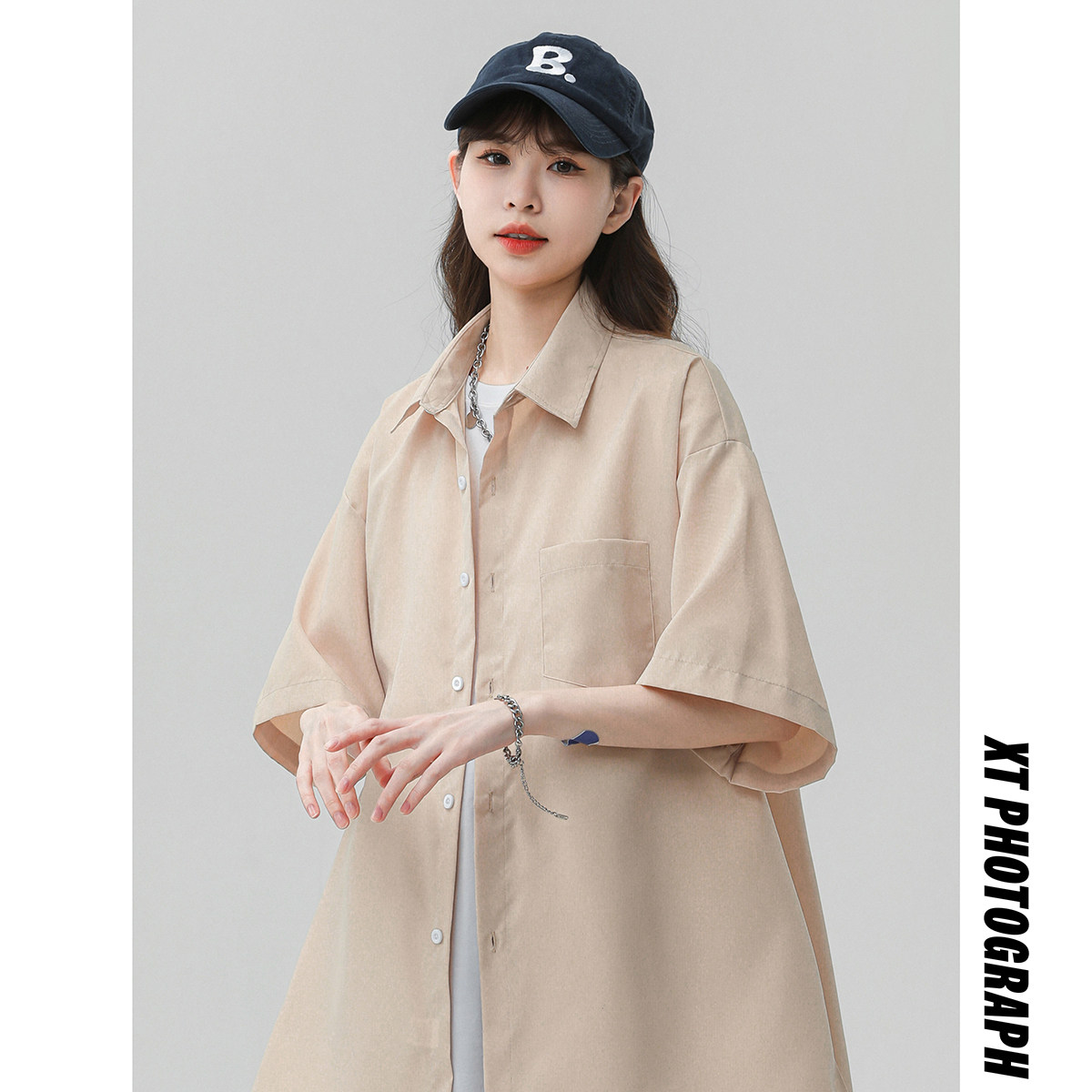 100聚酯纤维夏季冰丝短袖衬衫T恤618-CS90-P30控48，男装T恤，星座618