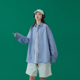 12色7码春装男女长袖衬衫韩版宽松衬衣制服618-CS89-P30控48，男装衬衫，星座618