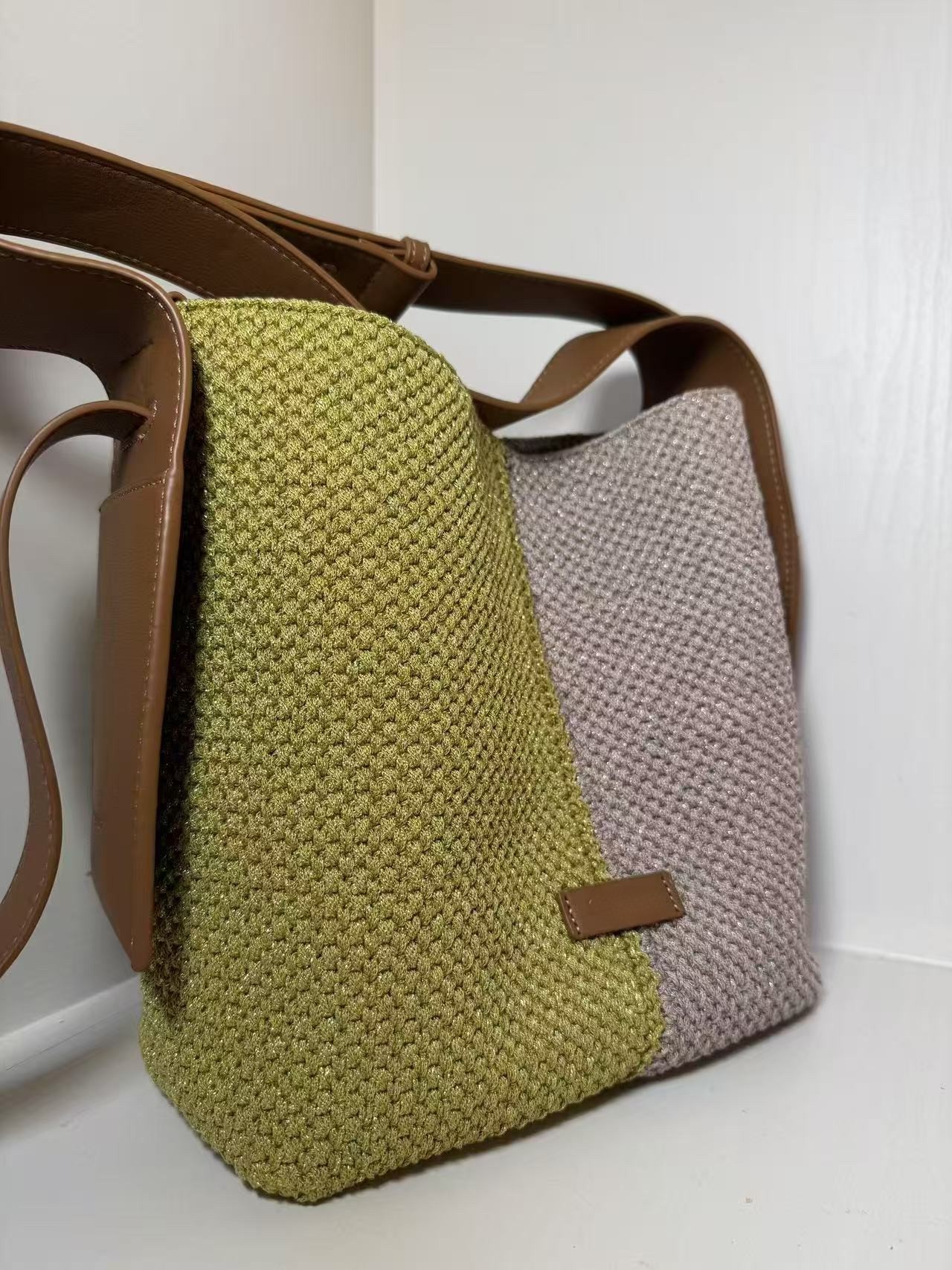 2025新款水桶包牛皮手工编织配件材料包大容量松弛感菜篮子包,服饰配件/皮带/帽子/围巾,DIY编织材料包,淘宝优惠券,粉丝福利购,淘宝优惠卷