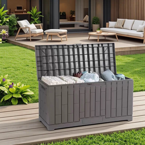 户外防尘收纳箱防水防晒大容量储物箱庭院花园露营整理工具储物箱