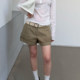 女高腰显瘦帅气热裤 WAITMORE 短裤 韩系复古天丝工装 5089 2026春季