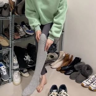 widelia十三行老板娘秋冬韩靴袜堆堆袜子女可拉伸长袜护膝袜7665