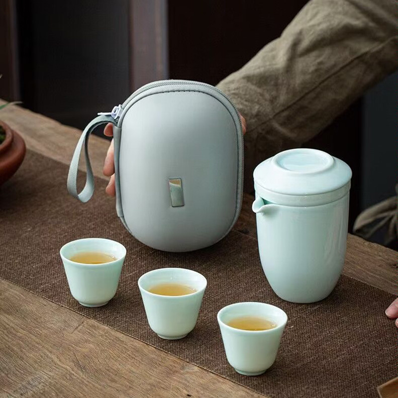 一壶三杯快客杯旅行茶具套装便携