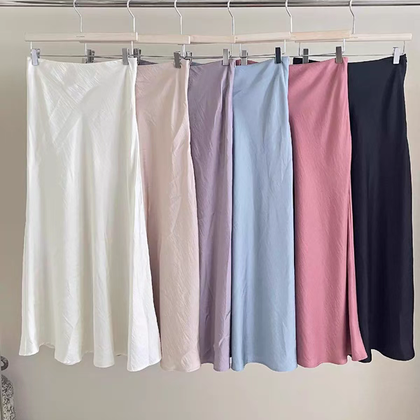 yoomini春季新款韩国chic简约时尚百搭半身裙中长款半身裙