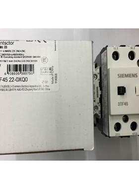 议价3TF4522-0XQ0西门子接触器 AC 50 Hz 380 V AC3 400V 38A