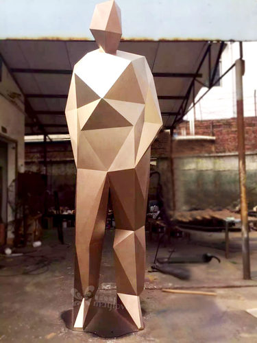 厂家人体造型摆饰不锈钢酒店几何异型抽象雕塑铁艺五金制品定制