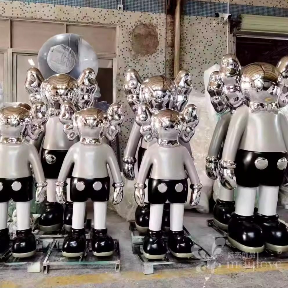 暴力熊摆件电镀工艺品树脂玻璃钢