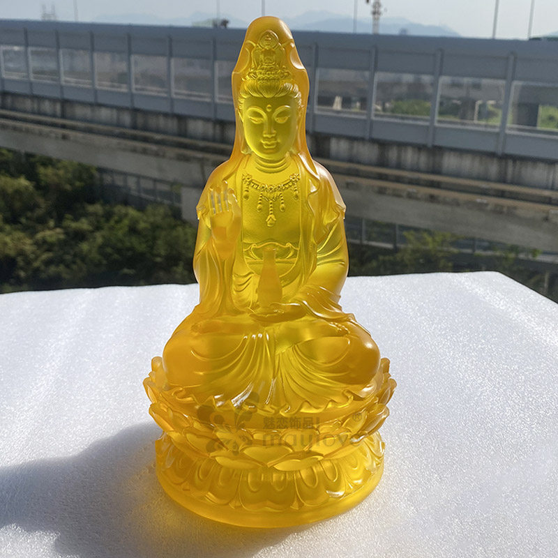 车载装饰汽车内饰观音佛像保平安