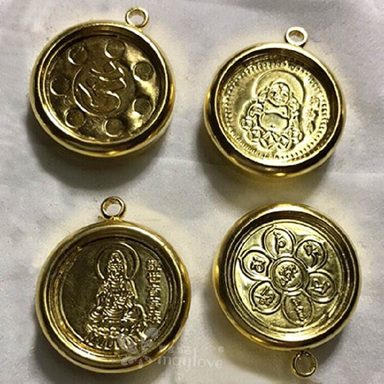 儿童长名锁贴金 圆圈 宝宝满月长命锁吉祥