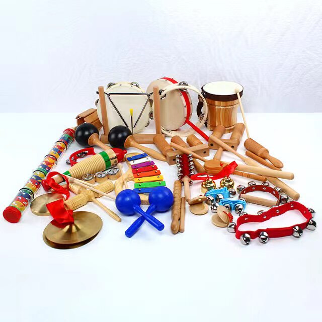 奥尔夫打击乐器套装小学教师音乐课教具沙锤木鱼碰钟铃双响筒响板