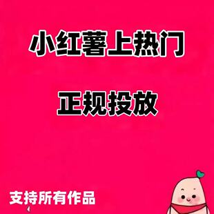 小红xhs书推流代投小红薯推广笔记代投投放作品xhs运营推广推送