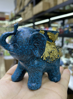 水晶球树脂底座 卡通小象树脂工艺品球座摆件 居家桌面装饰品