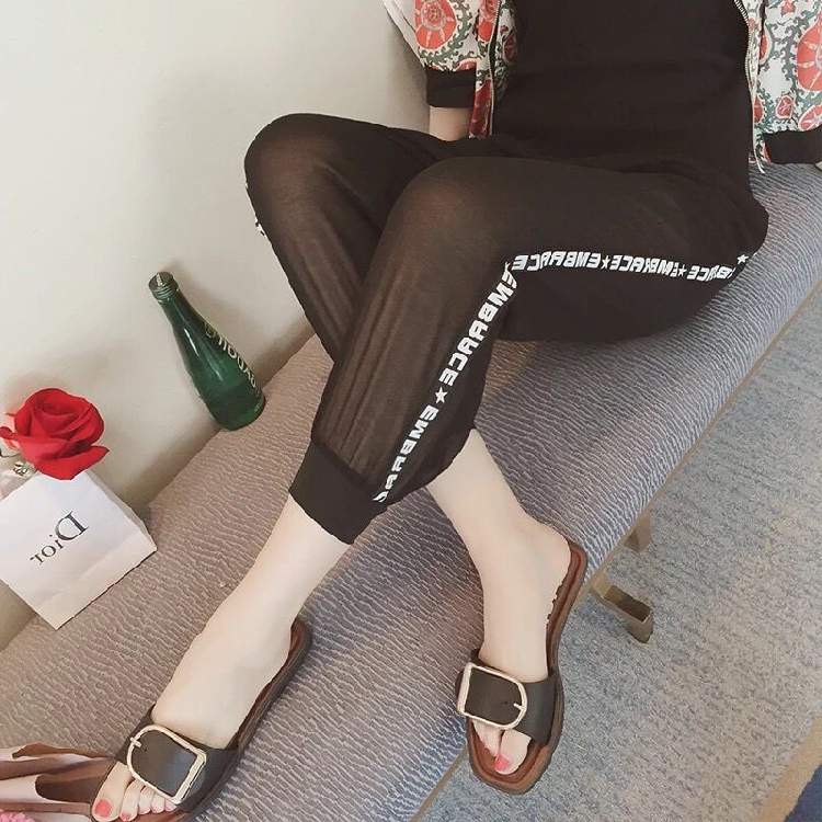 Lantern pants women's summer net red sports Harem Pants thin loose 2020 spring and summer new casual quarter pants