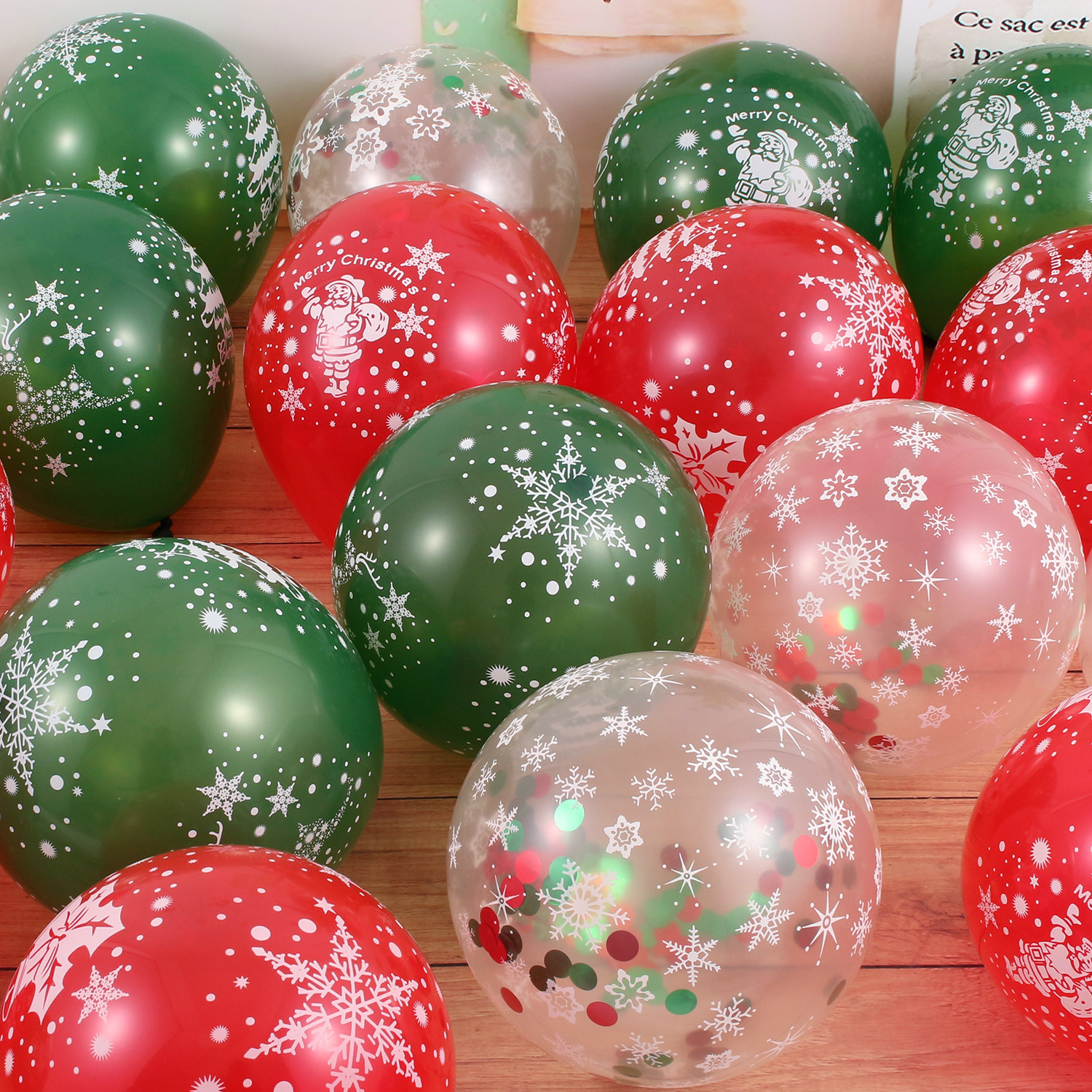 圣诞节装饰布置印花气球
