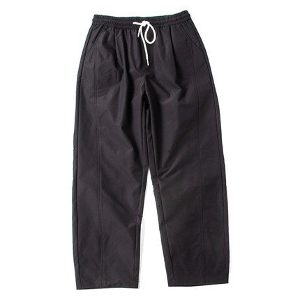 通勤风男裤夏季户外速干机能休闲长裤拼接日系宽松直筒双褶工装裤