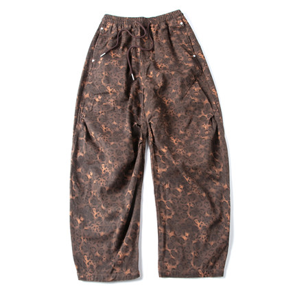 直筒迷彩牛仔裤男2025春季新款豹纹阔腿长裤高腰显瘦工装锥形裤男