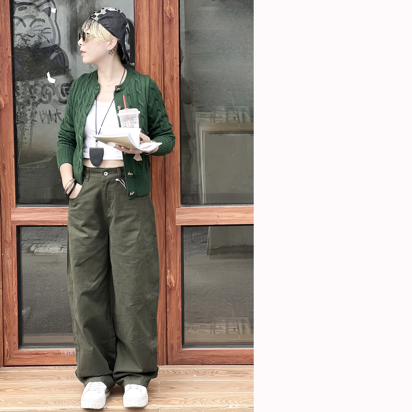 美式复古日系阔腿工装休闲裤男
