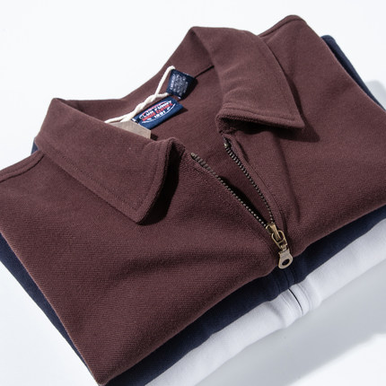 polo衫男2024新款 阿美咔叽复古水洗翻领宽松轻薄 t恤男短袖夏季