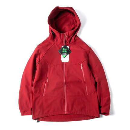 三防外套男潮立体剪裁秋冬季户外连帽休闲抓绒软壳冲锋衣夹克上衣