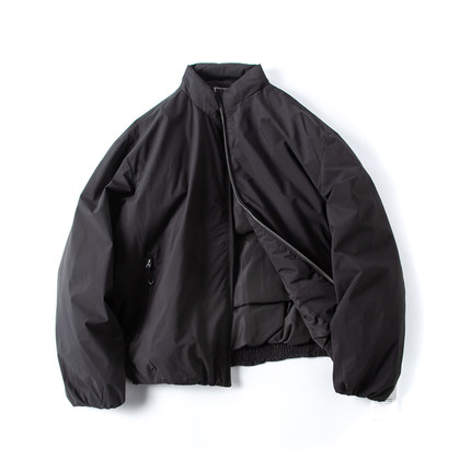 青少年夹克羽绒服美式复古风90白鸭绒立领面包服宽松工装加厚外套