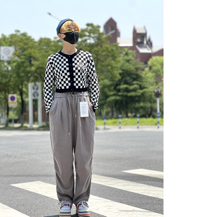 宽松型亚麻裤夏季男士九分裤薄款休闲裤立体褶皱痞帅直筒锥形裤子