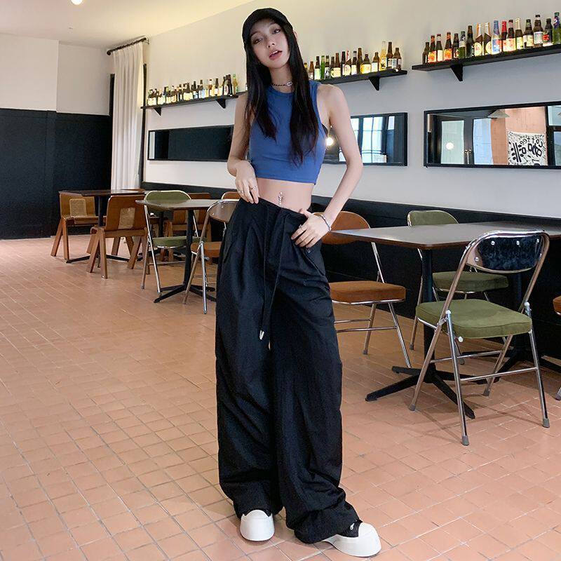 美式工装裤夏季新款速干降落伞薄款休闲长裤子凉爽透气工装裤女