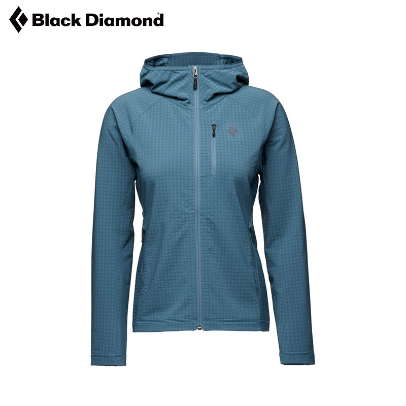 blackdiamond系数拨水连帽抓绒服