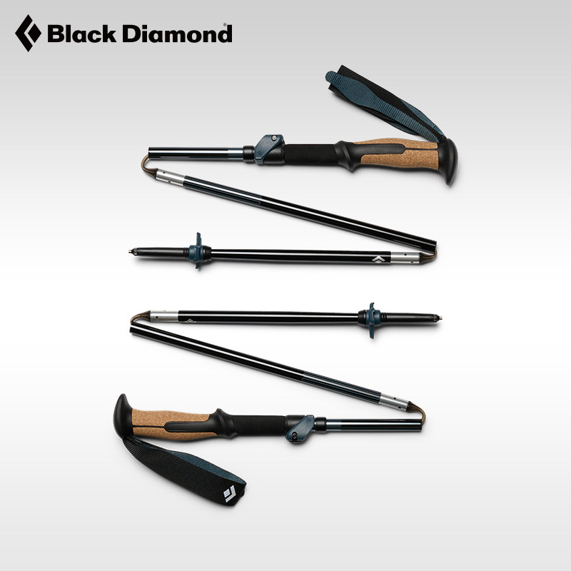 新品】BlackDiamond黑钻BD登山杖折叠杖铝合金户外徒步手杖112560