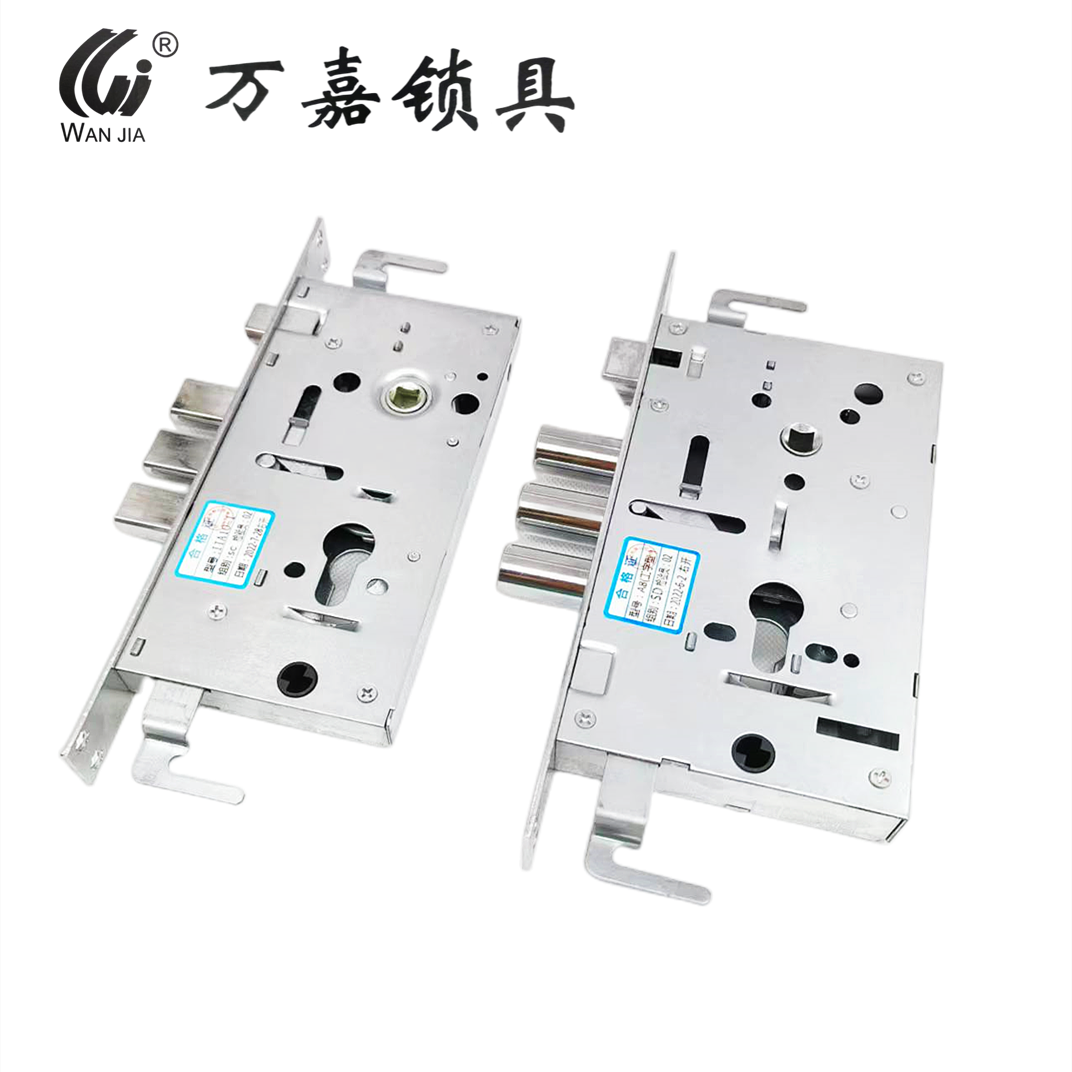 万嘉防盗门锁体家用不锈钢锁体小方头大圆柱wanjia老式防盗门锁具