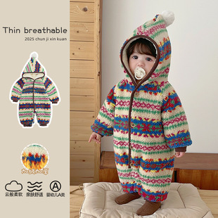 【费尔岛精灵】冬装洋气婴儿连体衣冬款加厚保暖宝宝衣服冬天外出