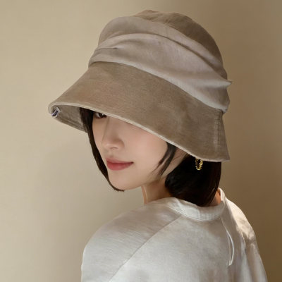 春夏大檐透气防晒显脸小渔夫帽女