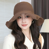 夏季 细手工勾针渔夫帽子女出游百搭遮阳防晒帽遮阳帽海边度假女士