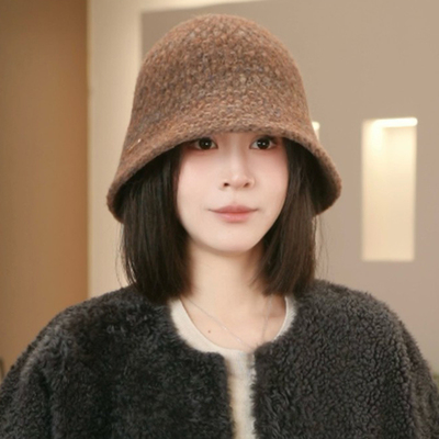 小香风针织渔夫帽子女秋冬季韩版