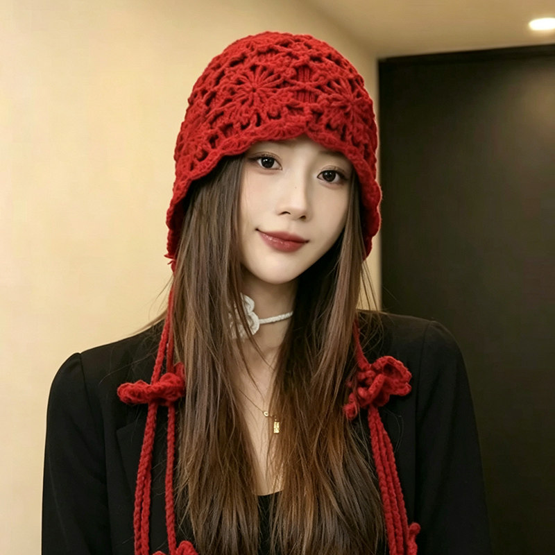 波西米亚民族风镂空钩花女帽